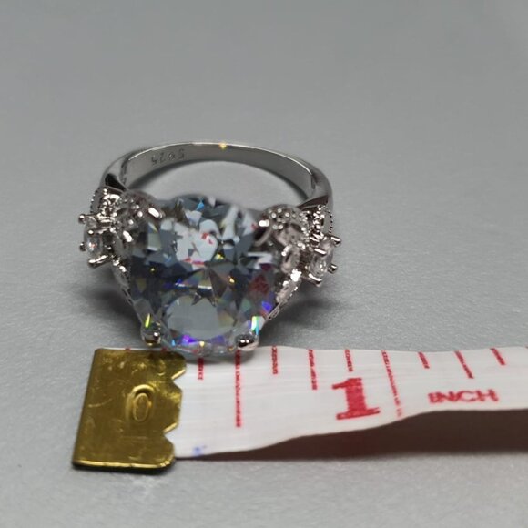 😍Oval Zircon Diamond Vintage Silver Beautiful Ring for Women, L239 - Picture 4 of 8
